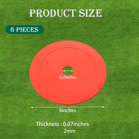 6 Pcs Low Profile Survey Markers Orange Rubber Property Line Markers, Driveway Marker for Low Profile Survey Stakes, Garden Stakes Survey Markers ...