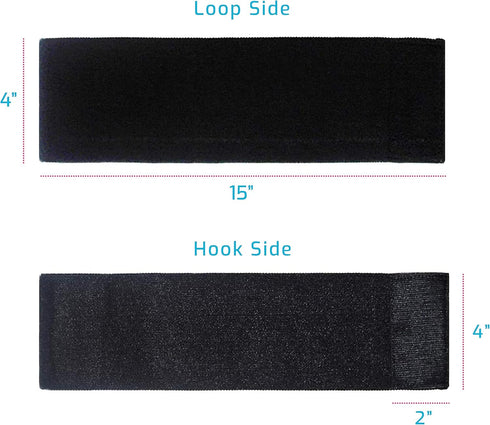 Extender Strap - Multipurpose Elastic Hook and Loop Extension for Ice Packs, Ice Belts, Back/Knee/Ankle Braces, Vests, Wraps, and Belts - Made in ...