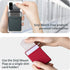 Sinjimoru Removable Cell Phone Wallet with Flap, Wireless Charging Compatible Cell Phone Card Holder for Back of Phone. Sinji Mount Flap Black......