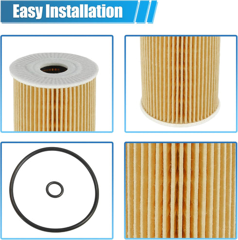 X AUTOHAUX Car Engine Oil Filter Replacement No.263202F000/263202F010/263202F100 for Hyundai Santa Fe DM 2012 Yellow Black...