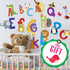 ABC Wall Decals - Alphabet Educational Animal Stickers - Classroom Decor - Playroom Decals for Wall - Animal Letters to Stick Kindergarden - Bedro...
