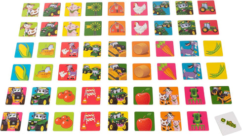 John Deere Kids Matching Game - Farm Themed Memory Game for Toddlers and Kids - John Deere Toys - Preschool Games and Learning Activities - 27 Mat...