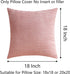 Demetex 18x18 Pillow Covers Pink Striped Corduroy Pillowcases Decorative Square Throw Pillows for Couch Bedroom Wedding Decorations, Set of 2, 18 ...