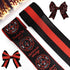 Patriotic Ribbon Firefighter Support Ribbon for DIY Crafts - Patriotic Black Red Burlap Wired Edge Ribbon for 4th of July,Memorial Day Wreath Bow,...