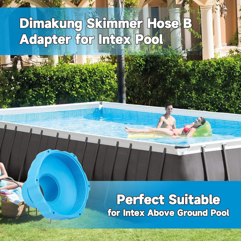 11238 Surface Skimmer Hose Adapter, Pool Vacuum Hose B Adapter Replacement for Intex above Ground Swimming Skimmer Wall Mount Attachment & 25016 P...