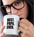 3dRose Ceramic Best Papa Ever Mug, 1 Count (Pack of 1), Black...
