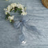 HUIHUANG Blue Wire Ribbon 2.5 inch Metallic Crinkle Dusty Blue Wired Ribbon for Bows Making Gift Wrapping Wreaths Holiday Home Decor DIY Crafts Ch...