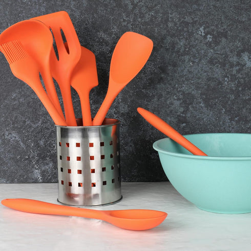 Chef Craft Premium Silicone Spoon Spatula, 11.5", Orange...