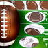 20 Yards/4 Rolls Football Wired Ribbons 2.5 Inches Wide Green Brown Wired Ribbon Sports Burlap Ribbon Rolls Ball Pattern Ribbons for DIY Wrapping ...