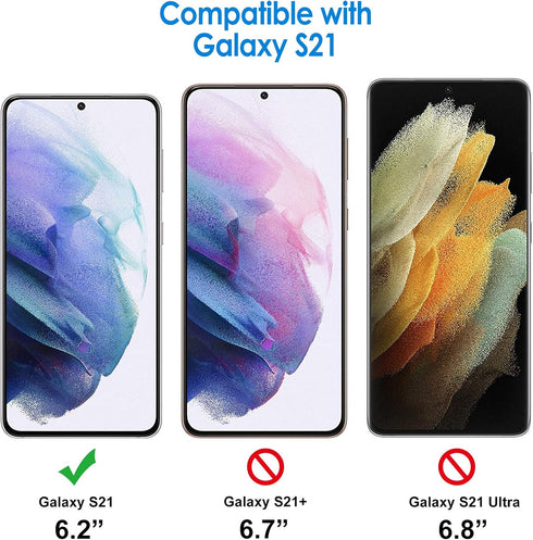 JETech Screen Protector Compatible with Samsung Galaxy S21 5G 6.2-Inch, HD Clarity, Flexible TPU Film Compatible with Fingerprint Sensor, 2-Pack...