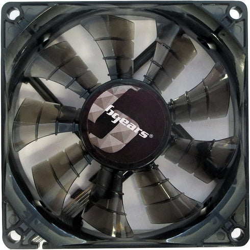 Bgears 90 mm 2 Ball Bearing High Speed High Performance Fan, Translucent Black (b-PWM 90 Black 2ball)...