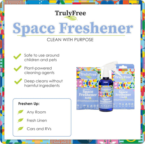 Space Freshener Starter Kit, Lemongrass Essential Oil - Car and Air Fresheners for Home, Natural Odor Eliminator Room Spray, 16oz Spray Bottle, 1 ...