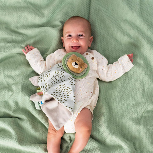 Taf Toys Soft Security Blanket with Pacifier Holder & Mane Teether Baby Lovey Unisex Lovie Baby Gifts for Newborn Boys and Girls Snuggle Toy Baby ...