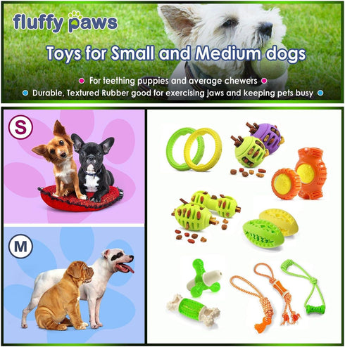 Dog Chewing Ring - Soft Rubber Ring Dental Chewing Teething Biting Chasing Training Toy for Small and Medium Dog Puppy - 10", Green...