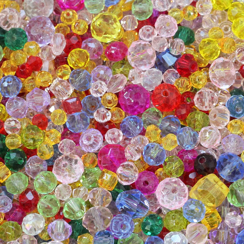 1600Pcs Crystal Beads, BetterJonny Glass Beads Assorted Crystal Faceted Beads Crystal Glass Beads Bulk for Bracelets, Necklace DIY Crafts Jewelry ...