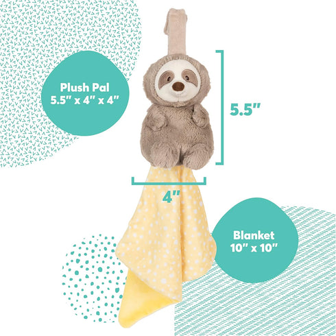 GUND Baby Lil’ Luvs Tuck-Away Lovey, Reese Sloth, Ultra Soft Animal Plush Toy with Built-in Baby Blanket for Babies and Newborns...