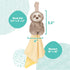 GUND Baby Lil’ Luvs Tuck-Away Lovey, Reese Sloth, Ultra Soft Animal Plush Toy with Built-in Baby Blanket for Babies and Newborns...