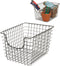 Spectrum Wire Basket for Organizing (Small, Industrial Gray) - Sturdy Scoop Pantry Basket Storage - Wire Storage Basket Organizer for Kitchen, She...