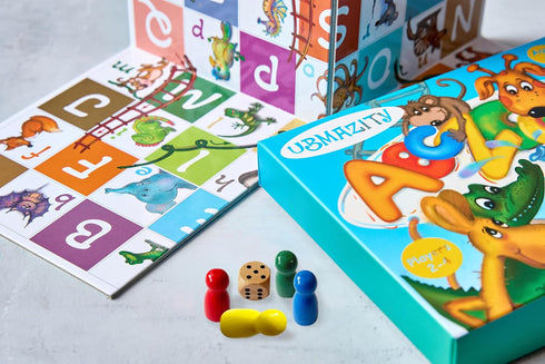 ABC Zoo Chutes and Ladders Board Game, Language Development Toy, Alphabet Learning Activity for Kids Ages 4+ Players 2-4...