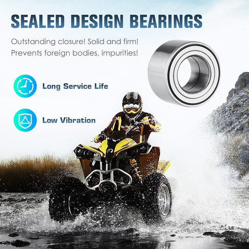 Youxmoto Wheel Bearing Front Rear Fit for Arctic Cat Alterra 400 500 700/ Wildcat Sport Trail; fit for Kawasaki Teryx 750 800, Fit for Yamaha Kodi...