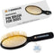 Pet Grooming Detangler Pin Dog Brush For Shedding and Removing Loose Fur, Lightweight Beech Wood with Gold Plated Pins for Long Hair [We Love Dood...