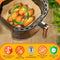 8-Inch Round Air Fryer Paper Liners for Easy Cleanup - Non-Stick, Heat-Resistant, and Perfect Fit for Hassle-Free Cooking | Bleach-Free Parchment|...