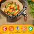 8-Inch Round Air Fryer Paper Liners for Easy Cleanup - Non-Stick, Heat-Resistant, and Perfect Fit for Hassle-Free Cooking | Bleach-Free Parchment|...