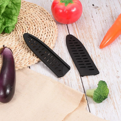 PATIKIL PP Safety Knife Cover Sleeves for 6" Chef Knife, 2 Pack Knives Edge Guard Blade Protector Universal Knife Sheath Portable for Kitchen, Bla...