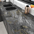 Black Gold Marble Contact Paper Peel and Stick Counterops Waterproof Marble Wallpaper Glossy Countertop Vinyl Wrap Gold Marble Countertop Peel and...