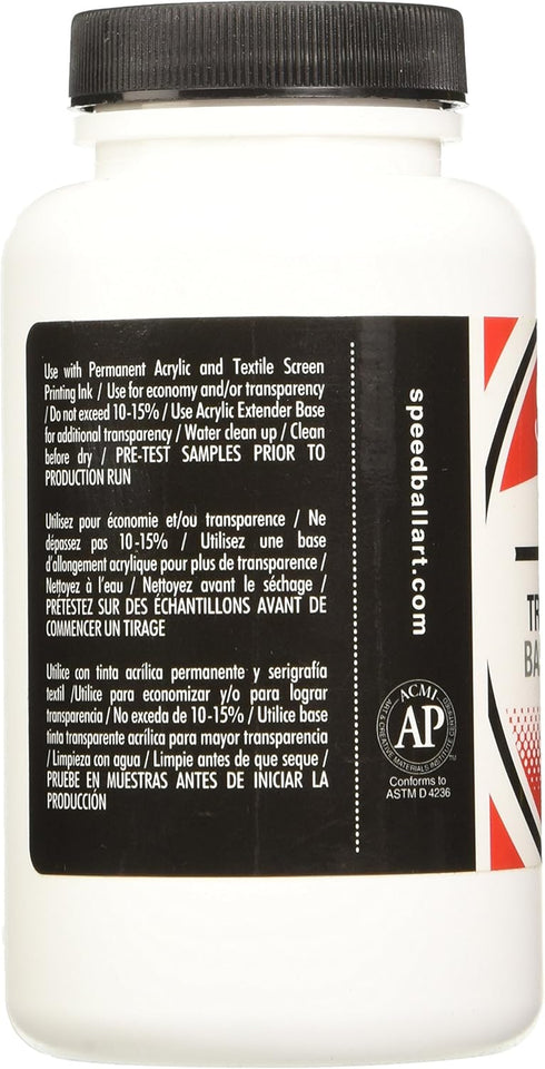 Speedball 8-Ounce Fabric/Acrylic Transparent Base (4552)...