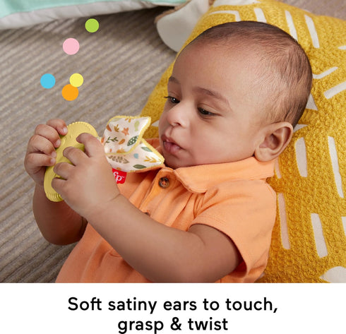 Fisher-Price Baby Sensory Toy Snuggle Bunny Teether,BPA-Free with Fine Motor Activity for Newborns Ages 3+ Months...