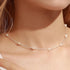 Collner Dainty Pearl Necklace 14K Gold/Silver Plated Cute Single Pearl Necklace Elegant Tiny Pearl Choker Delicate Layered Freshwater Pearl Neckla...
