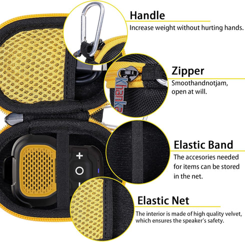 khanka Hard Case Replacement for noxgear 39g/DEWALT Jobsite (DCR008) USB-C Rechargeable Bluetooth Speaker(Case Only)...