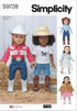 Simplicity 18" Doll Clothes Sewing Pattern Kit by Elaine Heigl Designs, Code S9728, Multicolor...