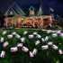 KNONEW 2Pack Solar Garden Lights Decoration, 12LED Solar Outdoor Lights, Solar American Flag Lights, Waterproof Solar Lights for Patio Pathway Out...