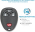 Keyless2Go Replacement for New Keyless Entry with Remote Start Car Key Fob for Select Vehicles with 15114374 KOBGT04A (2 Pack)...