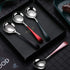 Soup Spoons Stainless Steel, 18/10 Round Head Soup Spoons, Modern Thick Short handle 304 Stainless Steel Korean Spoon, Dinner Metal Spoons for Sou...