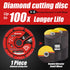 EZARC Diamond Cutting Wheel 6'' x 7/8 Inch for Metal, Cut Off Wheel with 5000+ Cuts on Rebar, Steel, Iron and INOX...