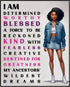 Posterizer 1 pcs-Ethnic African American Women-Positive Quote-Afro-American Art Collection-Inspirational Women's Art-decor for Girls, Teens Bedroo...