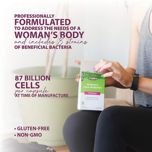 Flora - Women's Care Probiotic - 87 Billion Cells - Supports Vaginal & Digestive Health - Contains Lactobacillus Acidophilus & More - Gluten-Free ...