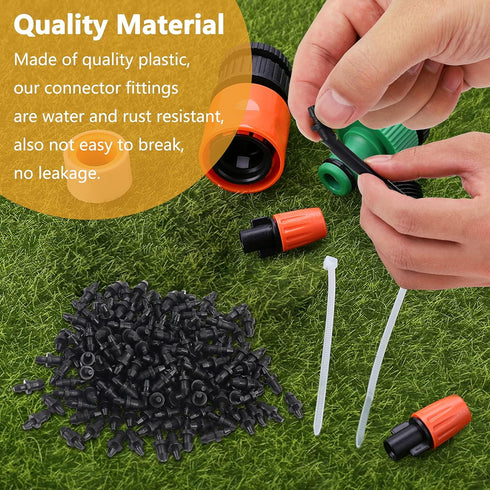 150 Pcs 1/4'' Drip Irrigation Tubing End Plugs, 1/4 Inch Drip Irrigation Barbed End Closure/Cap for Drip Sprinkler Garden Lawn Systems...