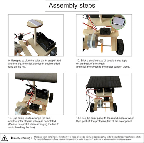 Solar Car Model Kits to Build, Science Experiment Kit for Applicable to Youth Age, Robotic Stem Project Build,Educational DIY STEM Set...