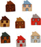 Buttons Galore Craft & Sewing Buttons - Lotsa Houses - 3 Packs (24 Buttons)...