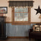 VHC Brands Kettle Grove Window Curtain, Valance Block Border, Black, 16x72...