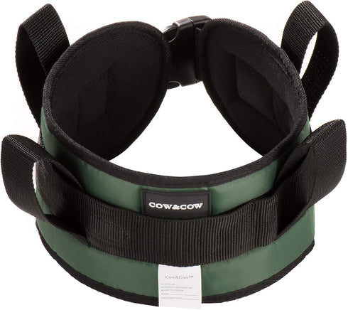 COW&COW Padded Gait Belt with 4 Handles and Quick Release Buckle 5.5 inchs(Green, M/28inches-48inches)...