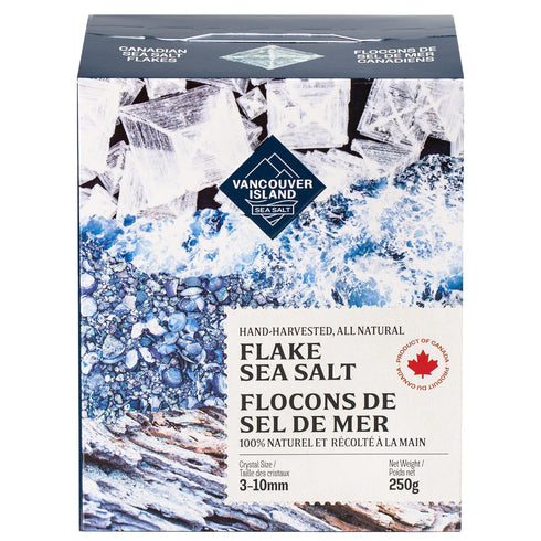 Flaky Sea Salt - 8.8 oz of Large Flake Salt - Hand Harvested on Vancouver Island - Perfect for Seasoning, Baking, Cooking, and Finishing - All Nat...