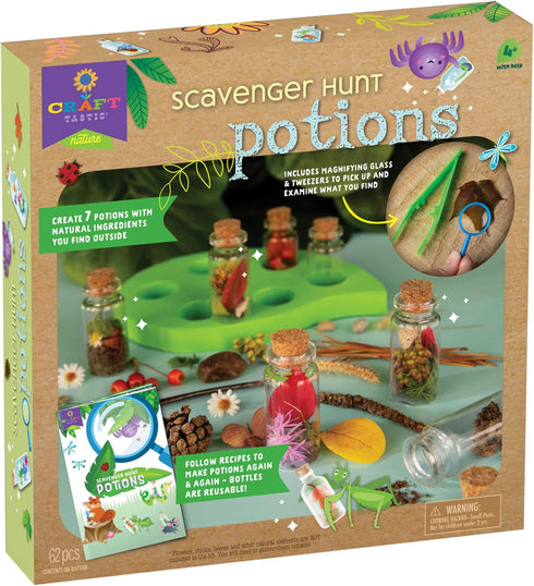 Craft-Tastic Scavenger Hunt Potions - Nature DIY Craft Kit - Create Magical Nature Potions - Makes 7 Potions - Comes with Recipe Book - Ages 4+ wi...