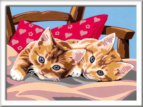 Ravensburger CreArt Two Cuddly Cats Paint by Numbers Kit for Kids - Painting Arts and Crafts for Ages 9 and Up...