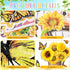 Summer Bulletin Board Decorations Set 3D Sunflowers Cutouts Bicycle Butterfly Leaves Paper Cutouts Classroom Decorations for Preschool Summer Home...
