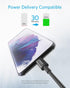 Anker New Nylon USB-C to USB-C Cable (1 ft, 60W), USB 2.0 Type C Charging Cable for MacBook Pro 2020, iPad Pro 2020, iPad Air 4, Samsung Galaxy S2...